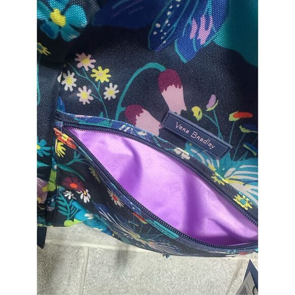 Vera Bradley Backpack Lighten Up Grand Firefly Floral Bag Water Repellent - Picture 9 of 9